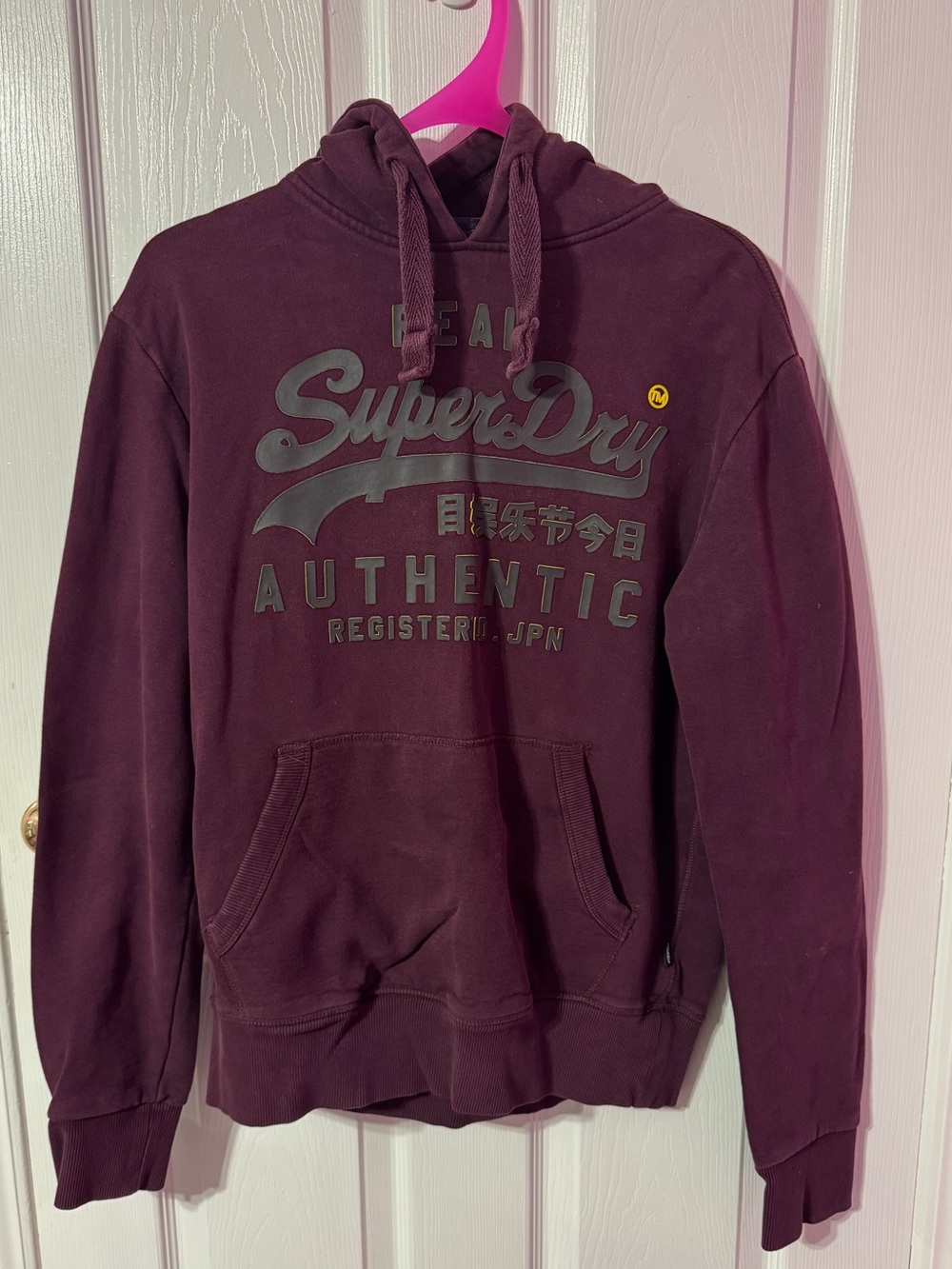 Superdry Men’s Plum Hoodie with Tonal Graphic